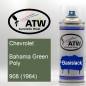 Preview: Chevrolet, Bahama Green Poly, 908 (1964): 400ml Sprühdose, von ATW Autoteile West.